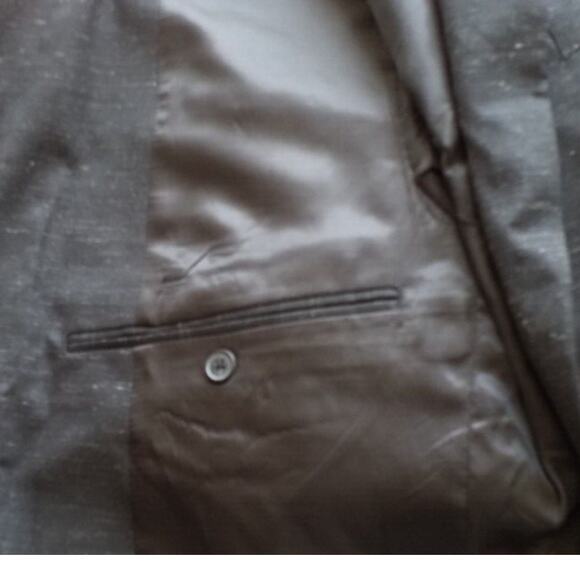 Calibrate Mens Size 44R Extra Trim Fit Jacket Black Wide Peak Single Breasted - Picture 5 of 7